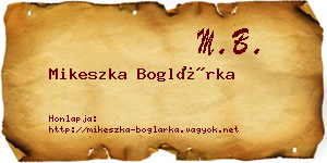 Mikeszka Boglárka névjegykártya
